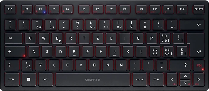 Cherry KW 9200 Mini, schwarz, USB/Bluetooth, CH