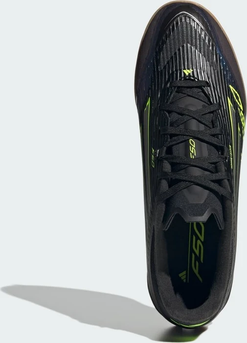 adidas F50 League IN core black/iron metallic/lucid lemon
