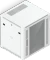 Ubiquiti 12U Rack Cabinet, 19" Wandgehäuse 12HE, Glastür, weiß, 560mm tief Vorschaubild