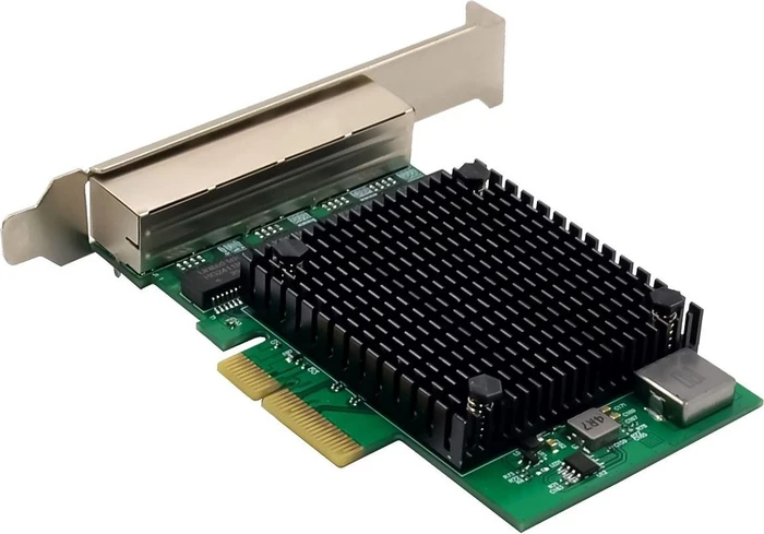 InLine 2.5G LAN-Adapter, 4x RJ-45, PCIe 2.1 x4