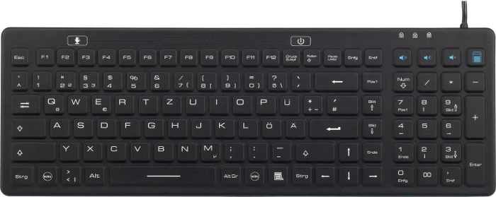 Renkforce iM-IKB106-BK Industrielle-Tastatur, IP68, schwarz, USB, DE