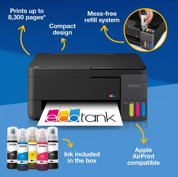 Epson EcoTank L3310, Tinte, mehrfarbig