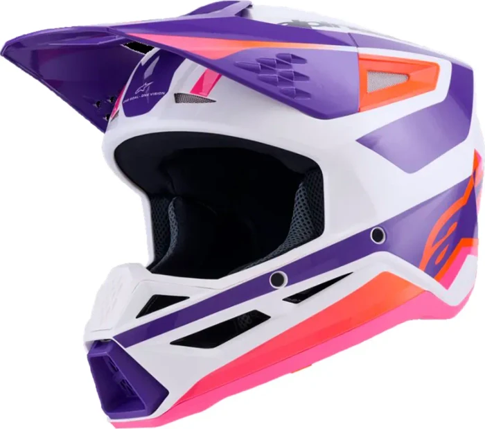 Alpinestars S-M3 Heat weiß/violett/rosa