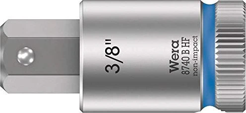 Wera 8740 B HF Zyklop Innensechskant Steckschlüssel 3/8" zöllig, 3/8"x38.5mm