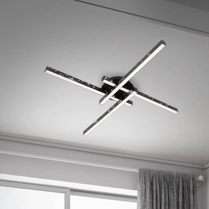 Briloner Rey LED Deckenleuchte 21W 60cm schwarz
