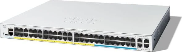 Cisco Catalyst 1300 Rackmount Gigabit Managed Switch, 48x RJ-45, 4x SFP+, 740W PoE+