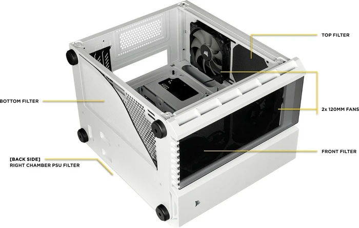 Corsair Crystal Series 280X, weiß, Glasfenster
