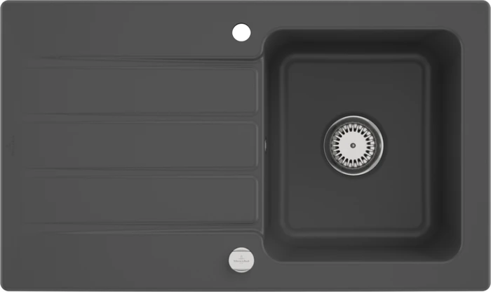 Villeroy & Boch Architectura 860x510mm Becken reversibel mit Ablauffernbedienung graphite