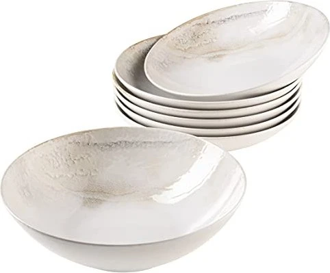 Mäser Ossia Salatschüssel-Set beige/weiß, 7-tlg.