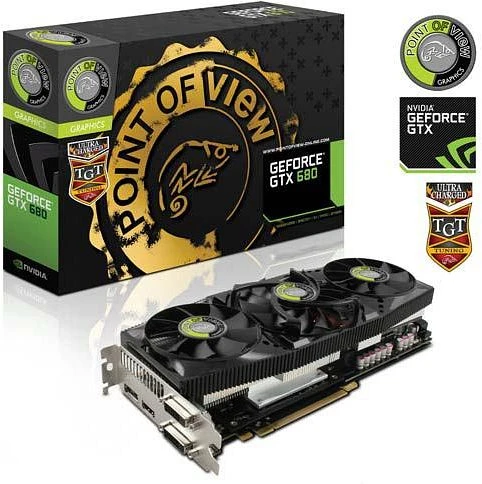 Point of View GeForce GTX 680 TGT Ultra Charged LLS + TGT Backplate, 4GB GDDR5, 2x DVI, HDMI, DP