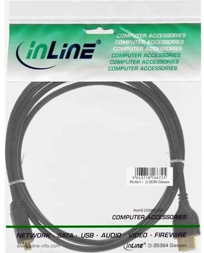 InLine Super Slim High Speed HDMI 1.3 Kabel Typ-A/Typ-D Micro, 0.5m