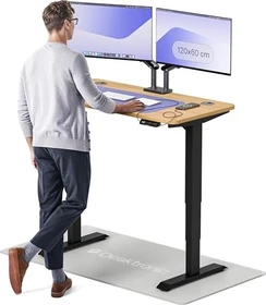 Desktronic HomePro Sitz-Steh-Schreibtisch 120x60cm Eiche/schwarz