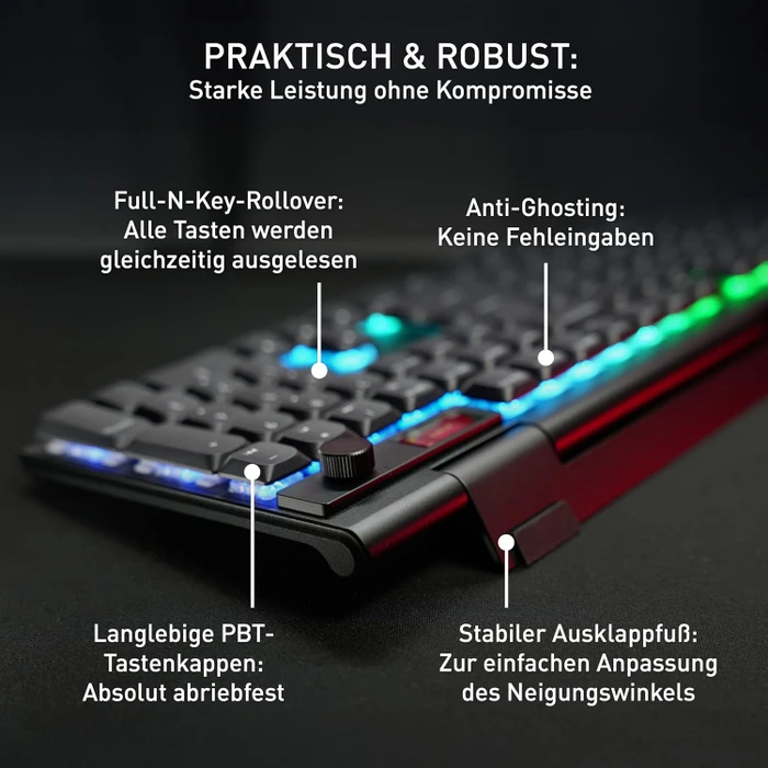 Cherry MX 10.1 Wireless, schwarz, MX LOW PROFILE 2.0 RED, USB/Bluetooth, DE