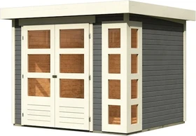 Karibu Kerko 3 Gartenhaus terragrau