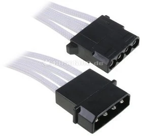 BitFenix Alchemy 4-Pin Molex Verlängerung 45cm, sleeved weiß/schwarz (BFA-MSC-MM45WK-RP)