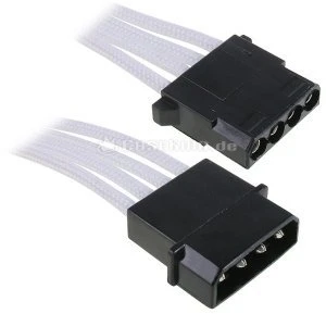 BitFenix Alchemy 4-Pin Molex Verlängerung 45cm, sleeved weiß/schwarz