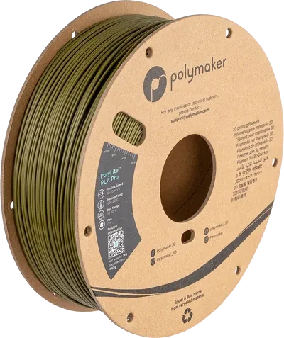 Polymaker PolyLite PLA Pro, Army Green, Spule, 1.75mm, 1.00kg