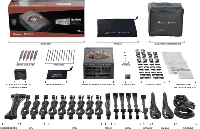 Seasonic Prime TX-1600 Noctua Edition 1600W, ATX 3.1