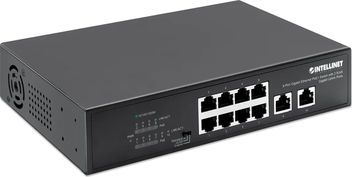 Intellinet Desktop Gigabit Switch, 10x RJ-45, 120W PoE+