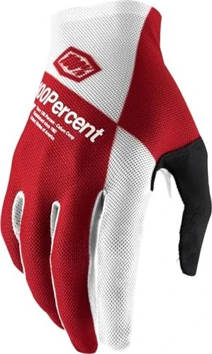 100% Celium Fahrradhandschuhe cherry/silver
