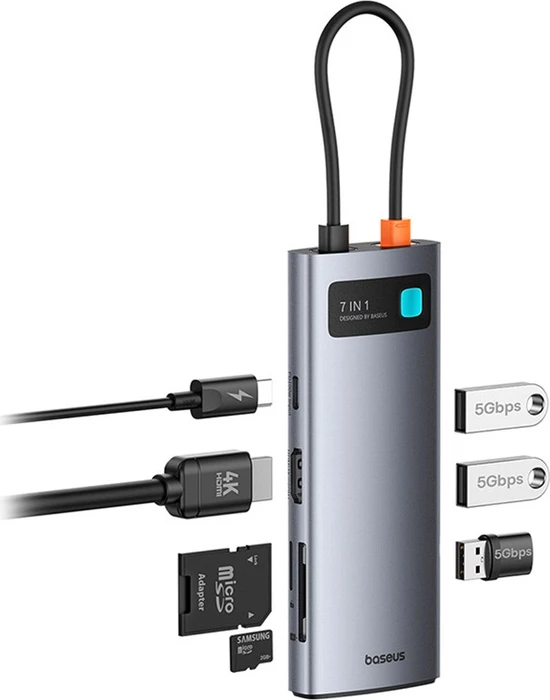 Baseus Joystar 7-in-1 Hub, USB-C 3.0 [Stecker]