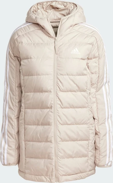 adidas Essentials 3-Streifen Light Hooded Mantel wonder beige (Damen)