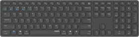 Rapoo E9800M Multi-mode Wireless Ultra-slim Keyboard dunkelgrau, USB/Bluetooth, DE