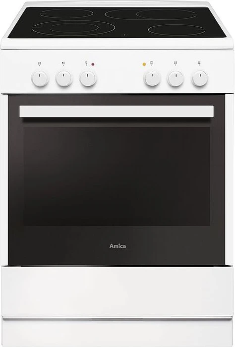 Amica SHC 914111 W Elektroherd mit Glaskeramik-Kochfeld