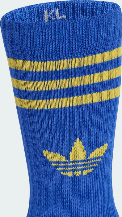 adidas 3-Streifen Crew Socken bold blue/cloud white/black, 6 Paare (Junior)