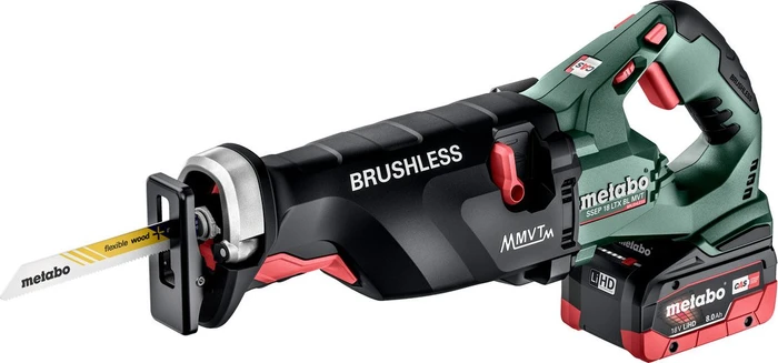 Metabo SSEP 18 LTX BL MVT Akku-Säbelsäge inkl. Koffer + 2 Akkus 8.0Ah