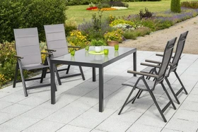Merxx Trivero Gartenmöbel-Set diamantbraun/graphit, 5-tlg.