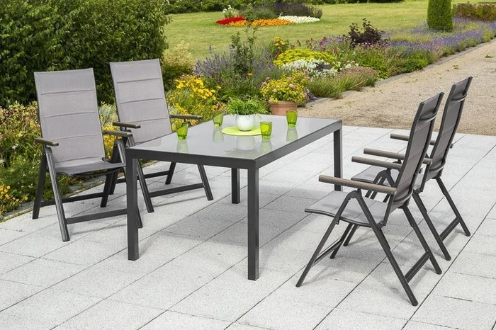 Merxx Trivero Gartenmöbel-Set diamantbraun/graphit, 5-tlg.