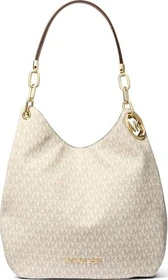 Michael Kors Lillie Large mit Logo Schultertasche vanilla/acorn