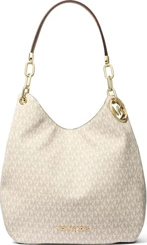 Michael Kors Lillie Large mit Logo Schultertasche vanilla/acorn