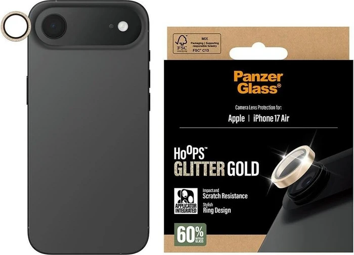 PanzerGlass Hoops Camera Lens Protector Glitter Gold für Apple iPhone Air