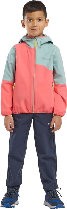 Jack Wolfskin Turbulence Hooded Funktionsjacke sunset coral (Junior)