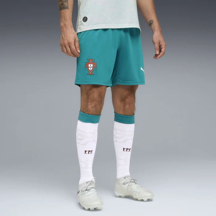 Puma FIFA WM 2026 Portugal Auswärtsshorts green lagoon/puma white (Herren)
