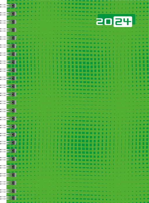 Brunnen Futura 2 Wochenkalender 2024, 148x208mm, grün, 80 Blatt