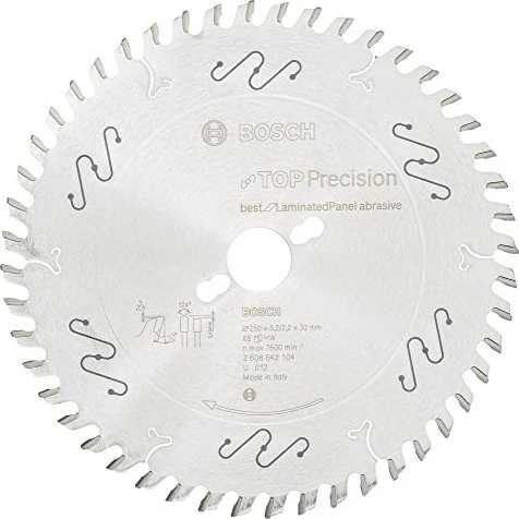 Bosch Professional Top Precision Best for Laminated Panel Abrasive Kreissägeblatt 48Z, 250x2.2x30mm, 1 Stück