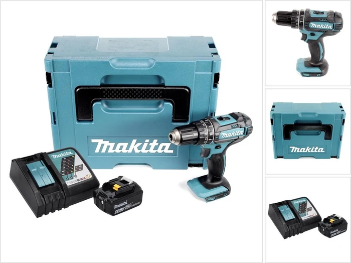 Makita DHP482RG1J Akku-Schlagbohrschrauber inkl. MAKPAC + Akku 6.0Ah
