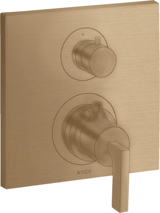 Hansgrohe Axor Citterio Thermostat mit Absperrventil und Hebelgriff brushed bronze
