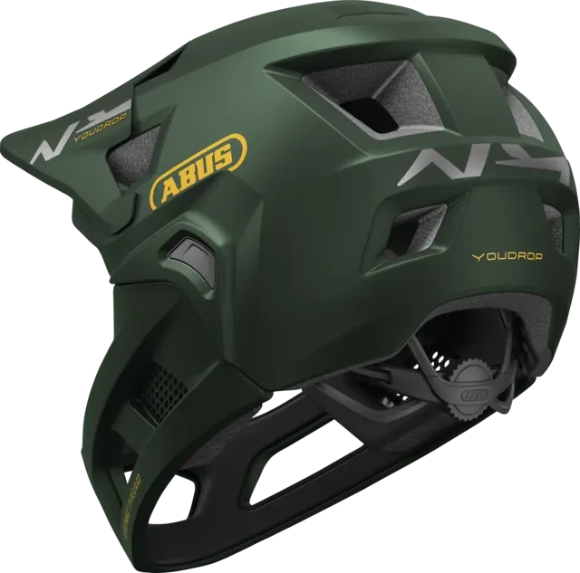 ABUS Youdrop Fullface-Kinderhelm moss green