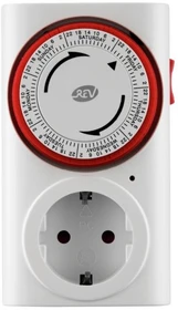 REV Ritter mechanische Wochenzeitschaltuhr Premium, weiß/rot