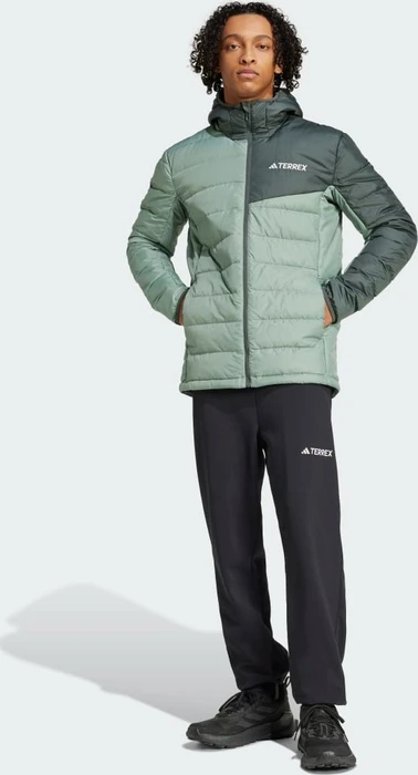 adidas Terrex Multi Light Hooded Daunen Jacke silver green/legend ivy (Herren)