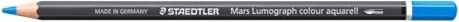 Staedtler Mars Lumograph colour aquarell 104 Aquarellstift phthaloblau hell, Kartonetui, 6er-Pack