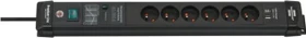 Brennenstuhl Premium-Line, 6-fach, 2x USB-A, 3m, schwarz