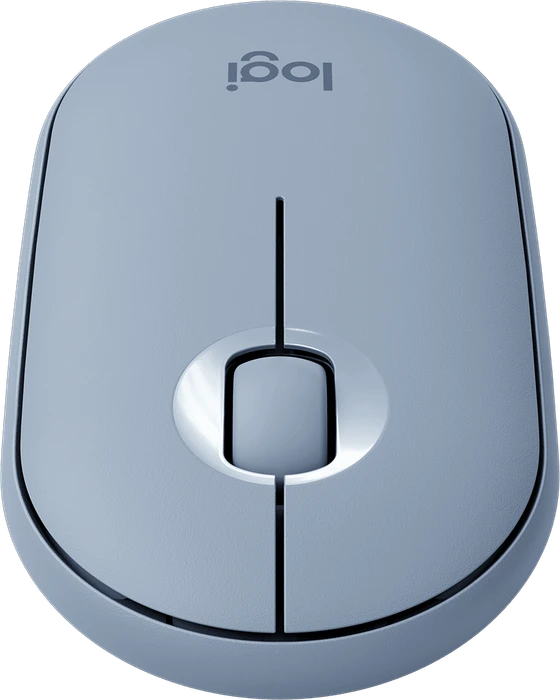 Logitech M350 Pebble Wireless Mouse Blue Grey, USB/Bluetooth