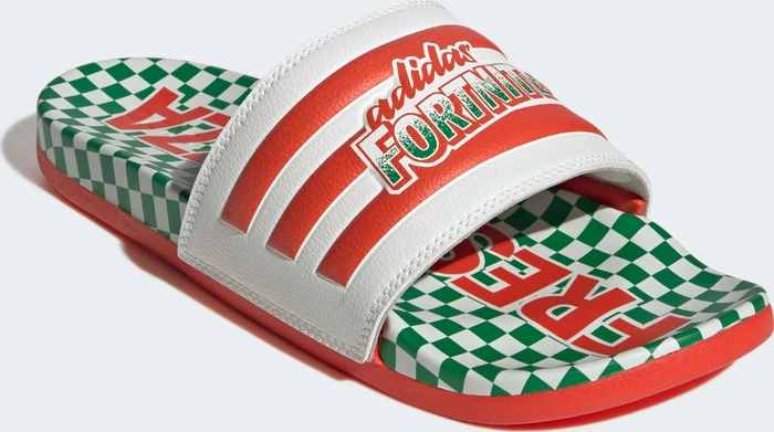 adidas Comfort Adilette UB x Fortnite core white/bold orange/green