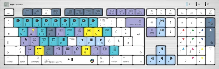 LogicKeyboard ALBA DaVinci Resolve Slim Line Mac, USB, DE