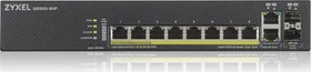 Zyxel GS1920 Desktop Gigabit Smart Switch, 8x RJ-45, 2x RJ-45/SFP, 130W PoE+ (GS1920-8HPv2-EU0101F)